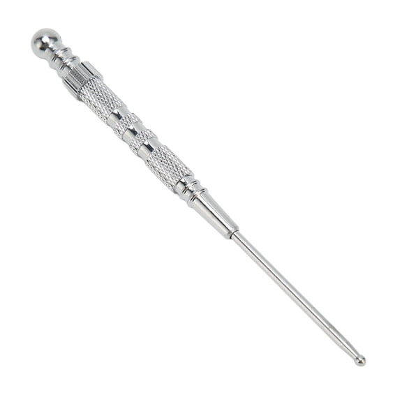 Riousery Retractable Stainless Steel Facial Reflexology Massage Tool, Manual Acupuncture Pen for Ear and Body Point Probe, Reduce Pain and Tension, Portable Health Care Massager Silver