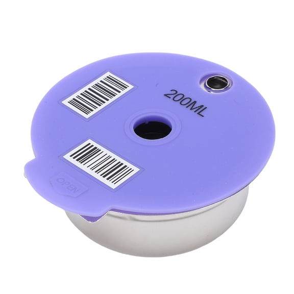 Riousery Reusable Coffee Pod 200ml / 6.76 oz Stainless Steel Refillable Coffee Capsule for Bosch Tassimo Makers with Brush and Spoon Eco-Friendly Design