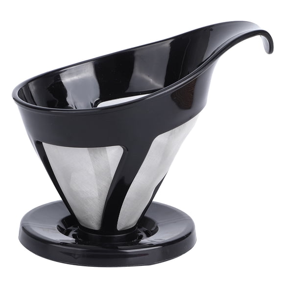 Riousery Reusable Stainless Steel Fine Coffee Filter Mesh Strainer Accessory with 30 Paper Filters (4.3x4.6x3.8 inches / 10.8x11.7x9.7 cm)