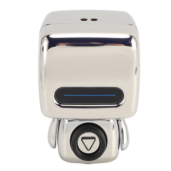 Riousery Robot Bluetooth Speaker Portable Wireless Subwoofer, Cute Mini Audio Player with Built-in 900mAh Battery, Hands-Free Calling and Wireless Photo Support for Home and Travel, Silver