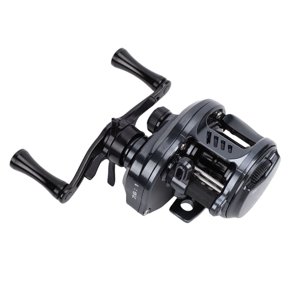 Riousery Round Baitcast Reel Ultra Lightweight Far Throw 4.5KG Drag Magnet Brake 7.6:1 Gear Ratio Right Hand Fishing Reel (5.12 inches / 13.00 cm) for Outdoor Fishing