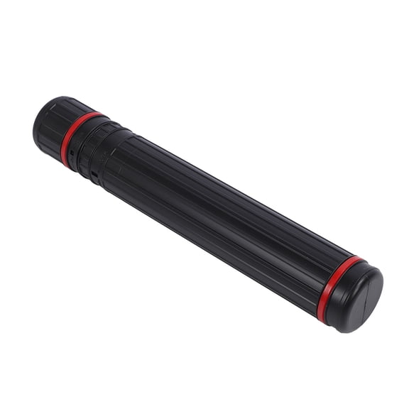 Riousery Round Drawing Tube Extendable Storage Carrying Container for Poster Art Drafting Artworks Scroll PVC Black (25.2-42.5 inches / 64-108 cm)[cite: 1]