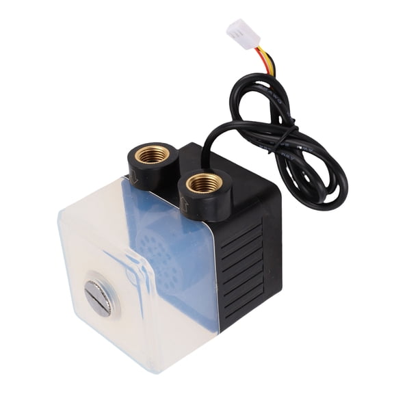 Riousery SC-400T 12V DC Ultra Quiet Water Cooling Pump and Tank for PC CPU Liquid Cooling Loop, High Flow Silent Desktop Computer Water Pump, 2.6x2.2x3.4 inches / 6.6x5.6x8.6 cm
