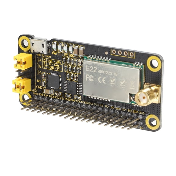 Riousery SX1268 LoRa HAT Wireless Module, 410-810MHz Long Range 5km UART Expansion Board Extension Module Kit for Raspberry Pi RPi, 4.72x2.36x1.18 Inches / 12.0x6.0x3.0 cm