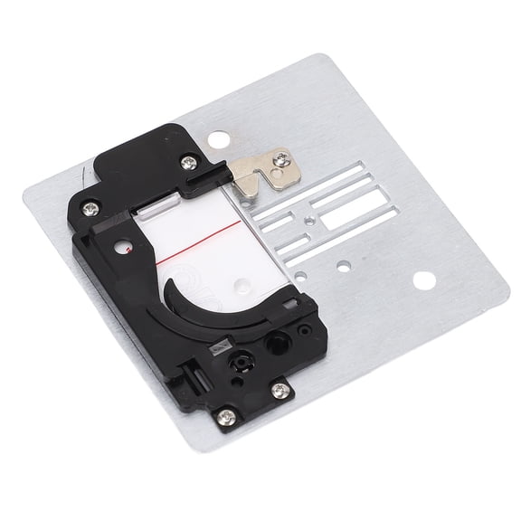 Riousery Sewing Machine Straight Stitch Needle Plate Replacement with Transparent Cover 3.23 x 3.15 Inches (8.2 x 8 cm) Throat Plate Compatible with Singer and Juki Heavy Duty Models