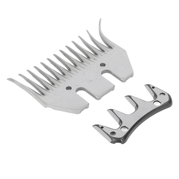 Riousery Sheep Shears Blade Curved 13 Teeth Wool Clipper Comb Cutter Trimmer Accessory Set Kit For Dense Wool Grooming, High Carbon Steel (3.74 inches / 9.5 cm Blade Length)