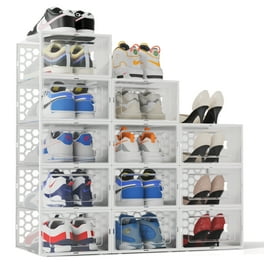 Hassch 30 Cube Shoe Racks Free Standing Storage Shoe Shelf White Doors and Black Panels Walmart