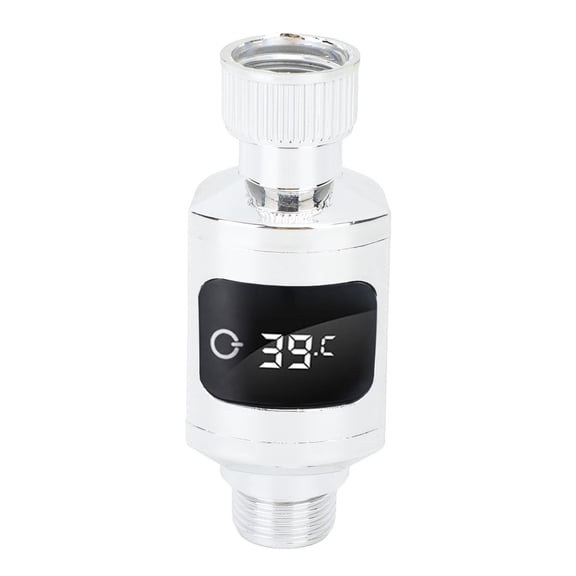 Riousery Shower Thermometer LED Digital Display Water Temperature Monitor with 1/2 Inch / 1.27 cm Nut Faucet Meter for Baby Bath