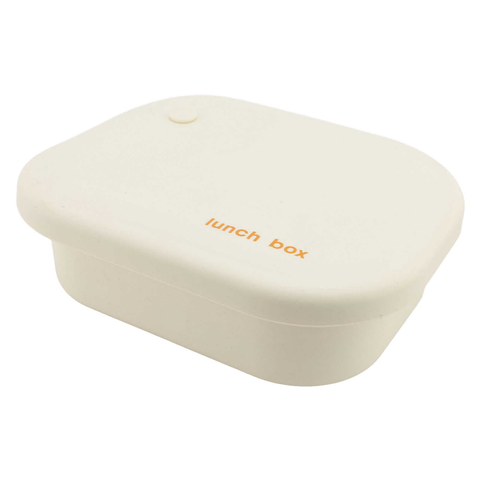 Riousery Silicone Bento Box 4 Compartment Microwave Safe Sealed Container for Work Travel 8.66 inches / 22 cm Milky White