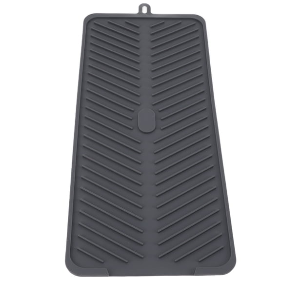Riousery Silicone Drainage Pad Multipurpose Waterproof Collapsible Heat Resistance Thicken Dish Drying Mat for Kitchen Bar Countertop Non-Slip Surface (18.1 inches / 46 cm)