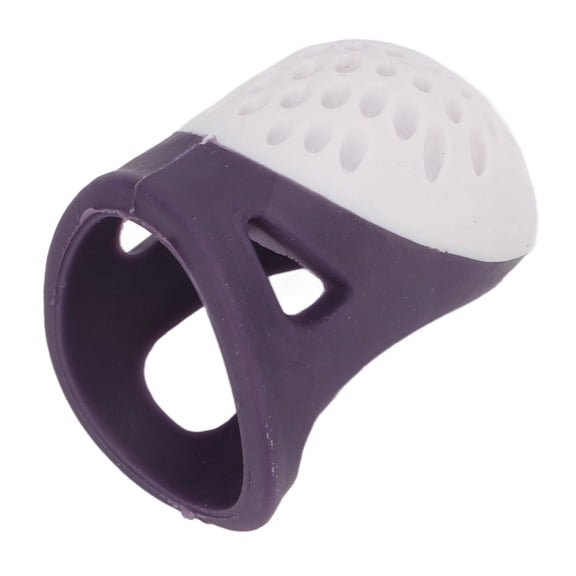 Riousery Silicone Sewing Thimble Purple Large Breathable Finger Protector for Quilting Cross Stitch Needlework (0.8 x 1 inches / 2 x 2.5 cm)