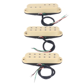 Riousery Single Coil Pickup Set 3 Piece Neck Middle Bridge Pickups for Stratocaster Guitar Replacement Parts