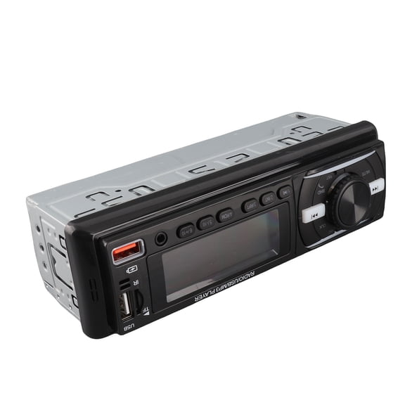 Riousery Single DIN Car Stereo Radio In-Dash Head Unit with Bluetooth 5.1, Wireless Remote, App Control, RGB Lighting, Dual USB Ports, AUX Input, LCD Display, Hands-Free Calling, Phone Connection