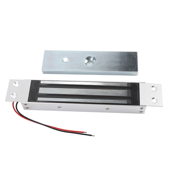 Riousery Single Door Electric Magnetic Lock 180KG / 396LBS Holding Force DC12V NC Mode Aluminum Alloy Electromagnetic Lock for Glass Wood Metal Fire Door