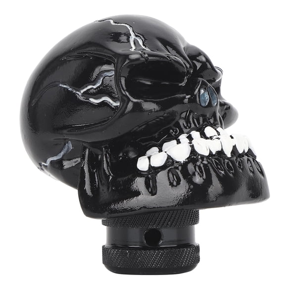 Riousery Skull Head Stick Manual Shift Knob Lever Modified Shifter Gear with 8MM 10MM 12MM Adapters Black 2.8 inches / 7.1 cm