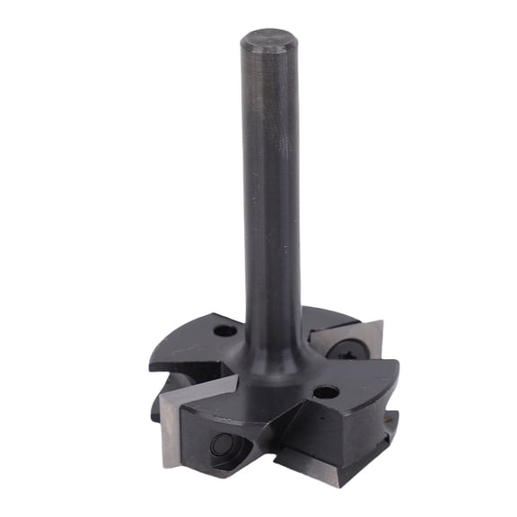 Riousery Slab Flattening Router Bit, 5/16in (8mm) Round Shank, 1-1/2in (38.1mm) Cutting Diameter, 4 Flutes Insert Carbide CNC Spoilboard Surfacing Planing Tool for Woodworking