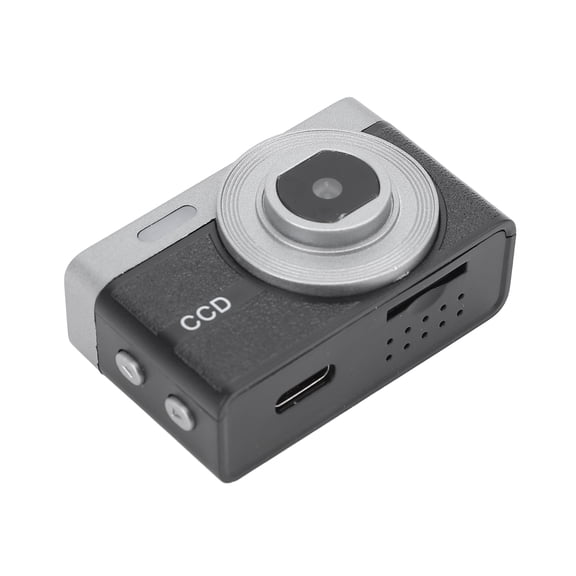 Riousery Small Compact Digital Camera 1080P 12MP HD 0.96 Inch Screen (1.8x1.2x0.6 in / 4.5x3x1.5 cm) USB Rechargeable Pocket Thumb Camera with Lanyard for Students Black 8GB