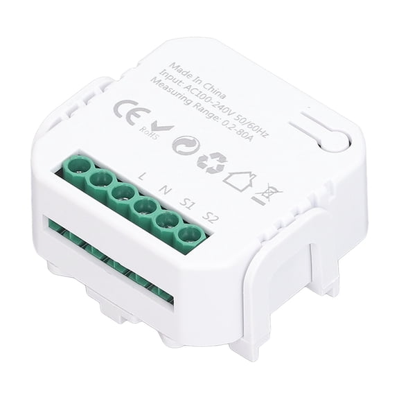 Riousery Smart Energy Meter WIFI Power Consumption Monitor Single Phase 100-240V AC 4.33 inches / 11 cm Black