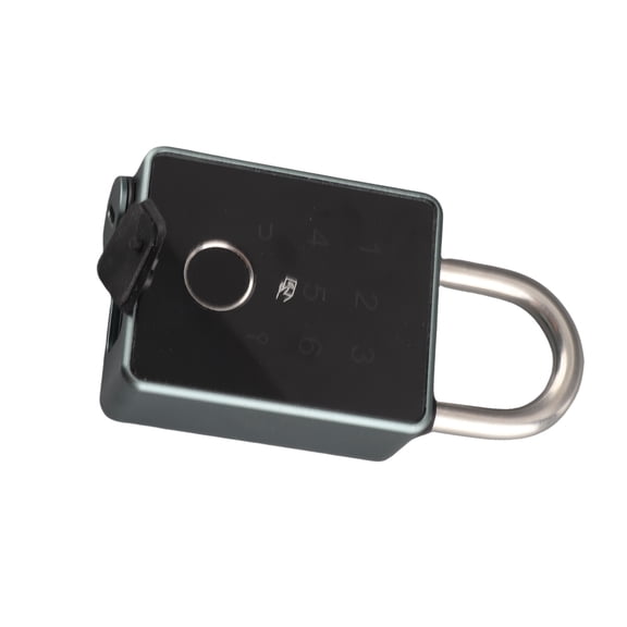 Riousery Smart Fingerprint Password Padlock Card TUYA APP Key Access Theft Proof Waterproof Keyless Entry Electronic Lock for Outdoor Fence Gate, 5.5 inches / 14 cm