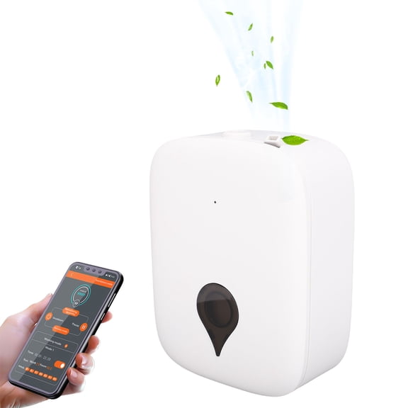Riousery Smart Fragrance Diffuser 150ml (5.07 oz) Large Capacity Essential Oil Scent Machine Ultra Quiet BT Controlled Aromatherapy Diffuser for Bedroom Office Hotel Wall Mountable Home Fragrance