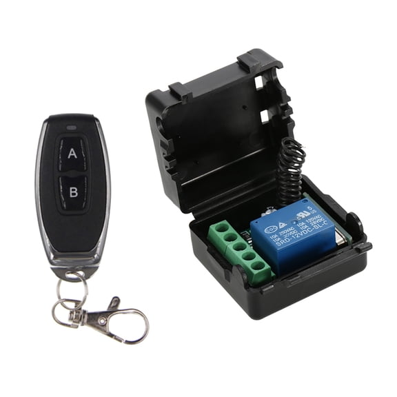 Riousery Smart Home 433Mhz DC 12V 1CH Wireless Remote Switch Relay Receiver Transmitter Module with 1 RF Remote Control 1.37 inches / 3.5 cm Compact Size