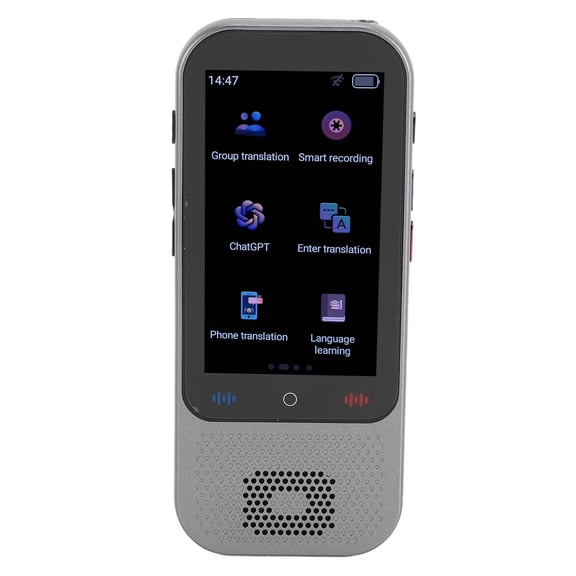 Riousery Smart Language Translator Device Two Way Real Time Voice Translation 138 Languages Online 19 Offline 3.0 Inch Touchscreen Portable WiFi Bluetooth with 5MP Camera Dark Grey