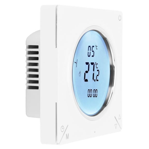 Riousery Smart Programmable Floor Heating Thermostat AC220V Digital Temperature Controller with NTC Sensor for Home HVAC Ventilation Systems