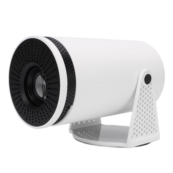 Riousery Smart Projector for Android 11, Portable Home Video Movie Projector 4K 1080P HD Support, 5G WiFi6 BT 5.3 Auto Correction, 270 Degree Rotatable Outdoor, White