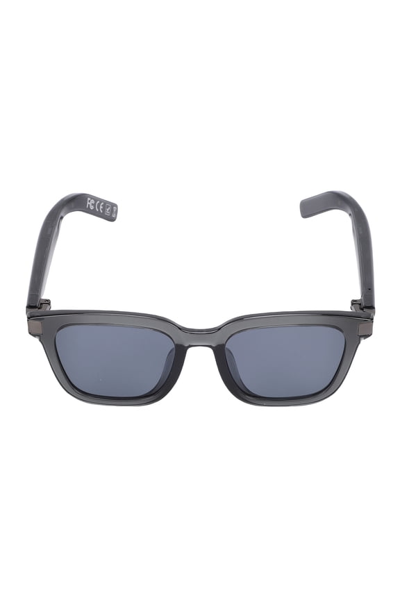 Smart Sunglasses AI Translator Bluetooth Music Call Semi Transparent Gray Frame 6.69 inches / 17 cm
