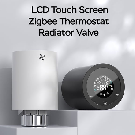 Riousery Smart Thermostatic Radiator Valve Intelligent Controller Black App Control for Zigbee