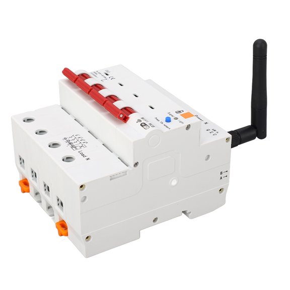 Riousery Smart WiFi Circuit Breaker 4P Leakage Protection Switch Remote Control Electricity Metering Switch AC400V 50/60HZ 63A