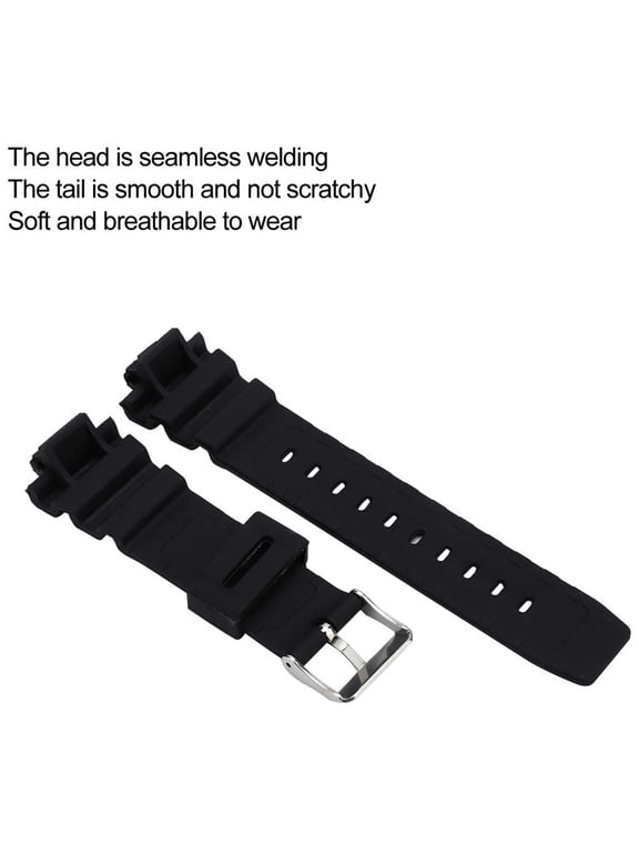 Soft PU Replacement Watch Wrist Band Strap Fit for DW6900 5600E GWM5610 Series with Stainless Steel Buckle Adjustable Length (4.92 inches / 125 mm)