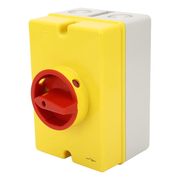 Riousery Solar Disconnect Switch 4P 415V 25A PV Isolator Switch IP66 Waterproof Box for Outdoor Power System Home Improvement Durable Flame Retardant PC Material Safety Protection