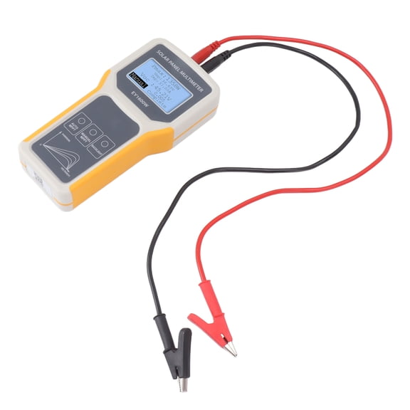 Riousery Solar Panel Tester Photovoltaic Multimeter EY1600W with Backlight MPPT Open Circuit Voltage Tool for Solar PV Testing Yellow Professional Use 5-1600W 12-60V Dimensions 6.5 inches / 16.5 cm