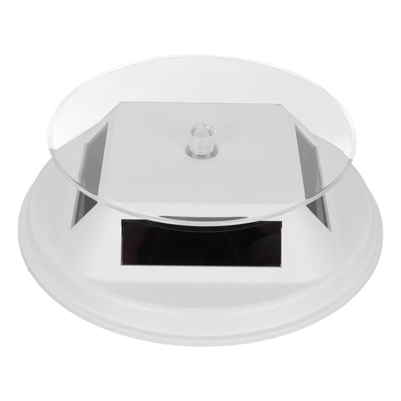 Riousery Solar Turntable Professional 360 Degree Electric Rotating Display Stand 2.2 lbs / 1 kg Capacity for Photography Studio Products Display, 4.7 inches / 12 cm Diameter Table, White