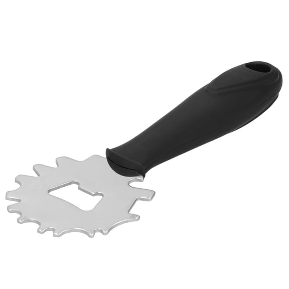 Riousery Stainless Steel BBQ Grill Scraper, Bristle-Free Barbecue Cleaner Tool with Built-In Beer Bottle Opener, 6.5 Inches / 16.5 cm, 1 Count