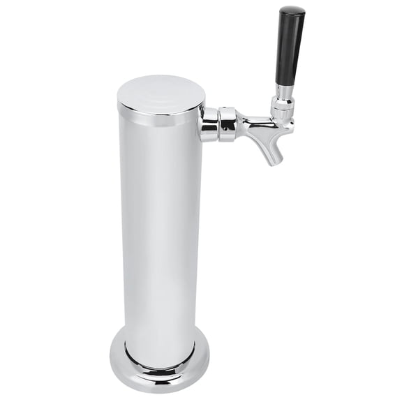Riousery Stainless Steel Beer Draft Tower with Single Faucet Dispenser Home Brewing Equipment Bar Accessory for Kegerator System Draft Beer Dispensing 12.8 Inches High Quality Premium Build