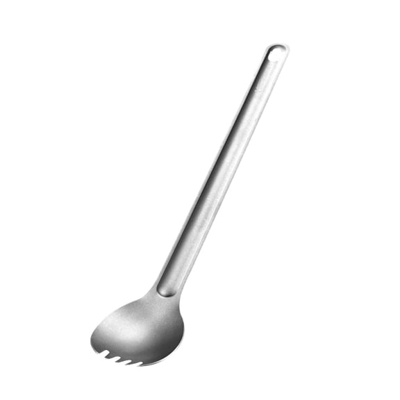 Riousery Stainless Steel Camping Spork Long-Handled Mess Kit Outdoor Tableware For Backpacking Hiking Travel Picnic Essential Gear With Extended Reach 8.66 Inches / 22 cm Length Silver