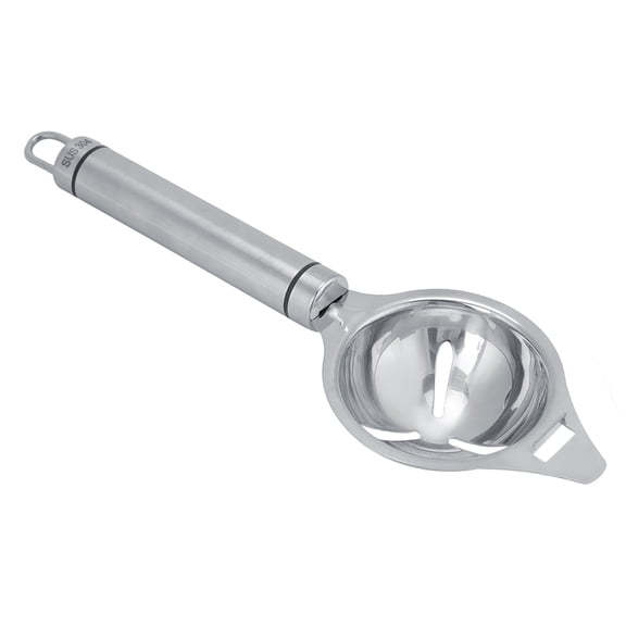 Riousery Stainless Steel Egg Separator Yolk Extractor with Long Handle Kitchen Gadget Tools Silver 8.9 inches / 22.5 cm