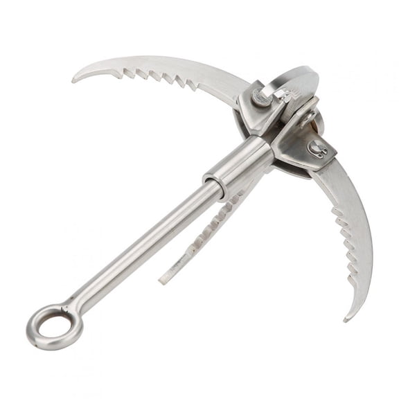 Riousery Stainless Steel Grappling Hook 4 Claws Rock Climbing Folding Hook Outdoor Survival Tool 9.06 inches / 23 cm