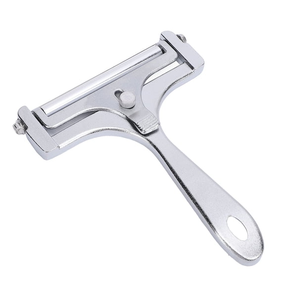 Riousery Stainless Steel Handheld Cheese Cutter Adjustable Wire Cheese Slicing Tool for Soft & Semi-Hard Cheeses, Silver
