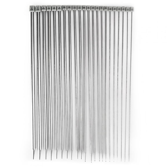 Riousery Stainless Steel Knitting Needle DIY Crochet Hooks Single Pointed Tool Set for Sweater Scarf Needlework