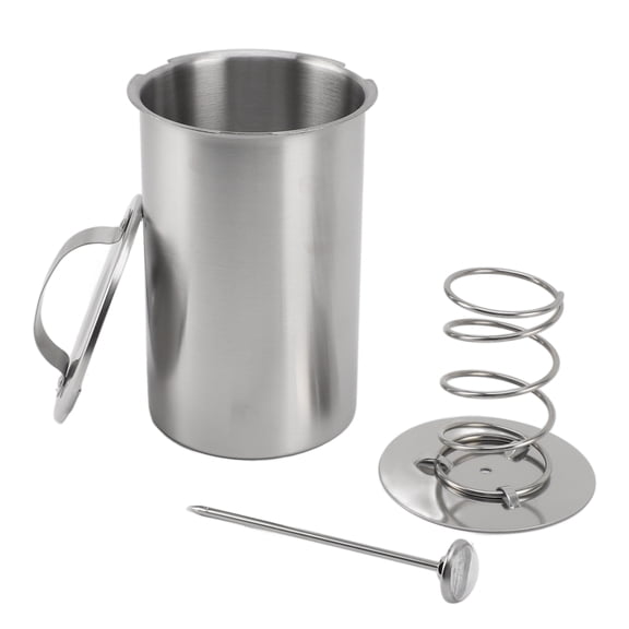 Riousery Stainless Steel Meat Press Maker Easy To Use Deli Ham Maker with Instant Read Thermometer Kitchen Cooking Tools for Homemade Meat 7.87 inches / 20 cm