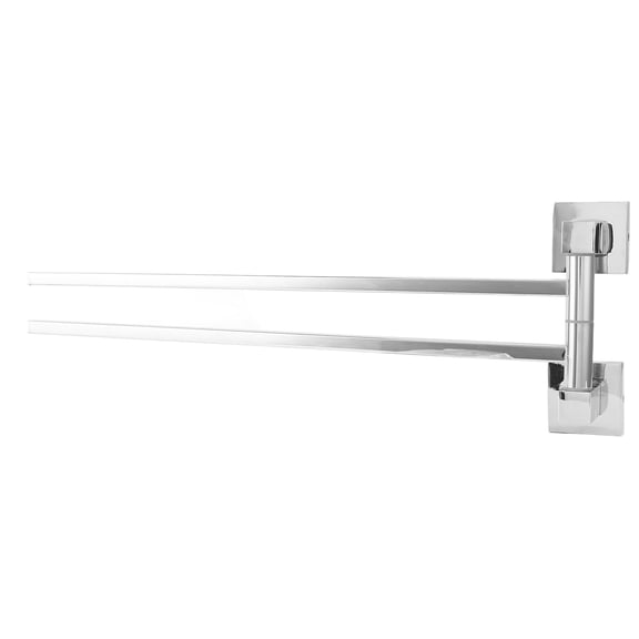 Riousery Stainless Steel Towel Rack Bar 180 Degree Rotatable Wall Mount Holder for Bathroom, 2 Rods (17.3 inches / 44 cm)