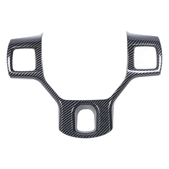 Riousery Steering Wheel Cover Trim Carbon Fiber Pattern Interior Decoration Button Frame for Dodge RAM 1500 2500 3500 2011-2018