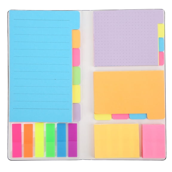 Riousery Sticky Note Set Combined Repasteable Sticky Note Pads, Clear Texture Colorful Note Paper for Work Records, Office Tasks, and Business Gifts, Portable Organization Tool (8.27 in / 21 cm)