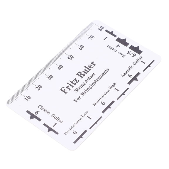 Riousery String Action Gauge Ruler for Guitar and Bass, Plastic Luthier Height Measuring Setup Tool for String Instruments, Accurate Fretting Accessory for Musicians (9 inches / 22.86 cm)