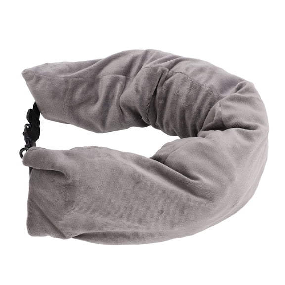 Riousery Stuffable Travel Pillow with Adjustable Connecting Strap, Soft Packable Neck Pillow Storage Bag for Airplane Clothes Storage, 20x12x5 inches / 50.8x30.5x12.7 cm, Grey
