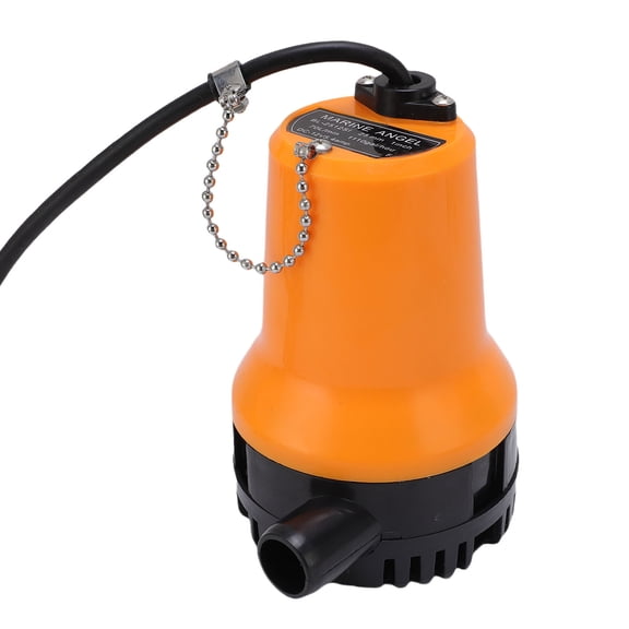 Riousery Submersible Water Pump Direct Current 45W 1110GPH Portable Water Transfer Utility Pump for Pool Draining Basement Boat Orange, 5.1 x 6.3 inches / 13 x 16 cm