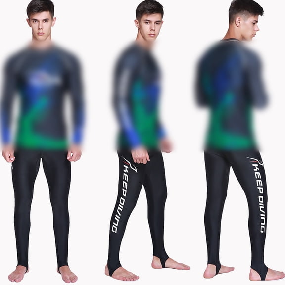 Riousery Sun Protection Diving Long Pants Wetsuit Trousers Swimwear Tights Leggings for Men Women, Professional UV Protection Scuba Snorkeling Surfing Kayaking Gear, Size L (25.0 in / 63.5 cm)